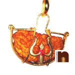 1 mukhi trishul rudraksha pendant