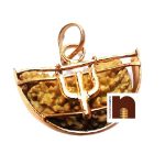 1 mukhi trishul rudraksha pendant 2