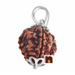 9 mukhi rudraksha pendant in silver 2