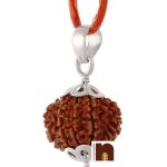 9 mukhi rudraksha pendant in silver 4