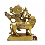 GODDESS DURGA IN BRASS 18CMS 3 wm