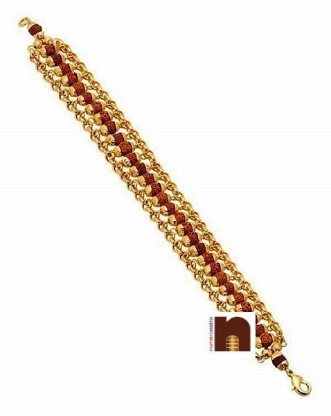 Buy quality 916 Rudraksha Gold BraceletMRB04 in Ahmedabad