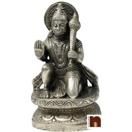 Lord Hanuman Ji Idol Sitting In Panchdhatu (19 Cms)