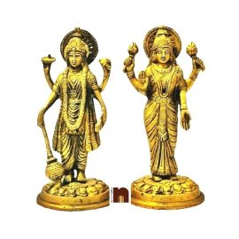 Shri Vishnu Ji & Shri Laxmi Ji Idol In Brass (18 Cms) (1 Pair)