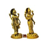 VISHNU LAXMI IN BRASS 18 CMS 2wm