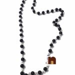 agate black mala with white metal chain 2 wm