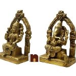 brass laxmi ganesh 10 cms 2 wm