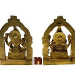 brass laxmi ganesh 10 cms 3 wm