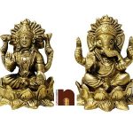 brass laxmi ganesh 8 cms 1 wm