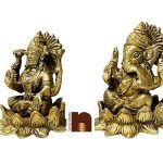 brass laxmi ganesh 8 cms 2 wm