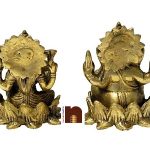 brass laxmi ganesh 8 cms 3 wm