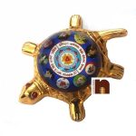 brass tortoise small with navdurga yantra 2 1