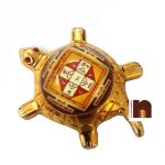 brass tortoise small with sarv manokamna yantra 1 1
