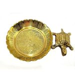 brass turtle in plate 10 cms 2