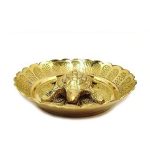 brass turtle in plate 6.5 cms 4