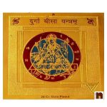 Shri Durga Bisa Gold Plated Brass Yantra (8 Cms) (Pack of 1)