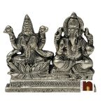 laxmi ganesha idol in panchdhatu 7cms 1 wm