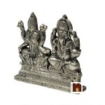 laxmi ganesha idol in panchdhatu 7cms 2 wm