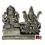 laxmi ganesha idol in panchdhatu 7cms 3 wm