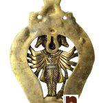 panchmukhi hanuman ji BRASS wall hanging 13cms wm