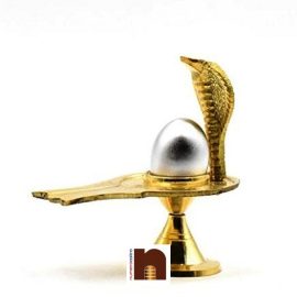 parad shivling with brass stand 2 1