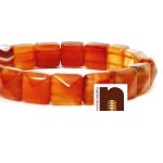 pyramid shape bracelet carnelian