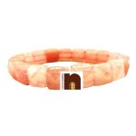 pyramid shape bracelet rose quartz