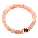 pyramid shape bracelet rose quartz 1