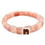 pyramid shape bracelet rose quartz 2
