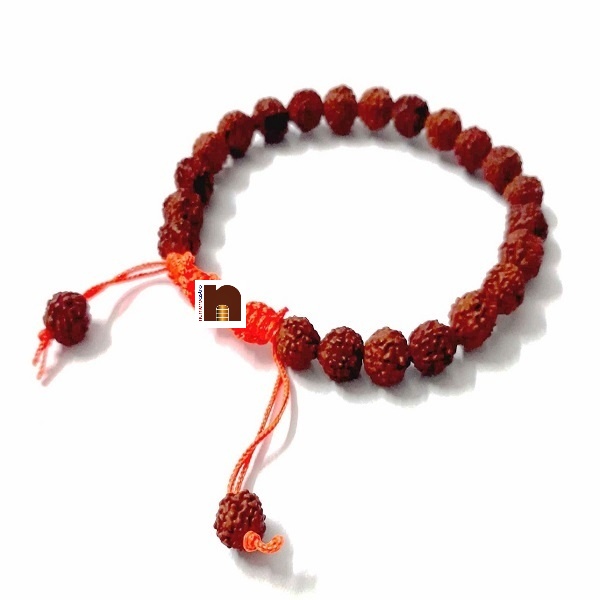 5 Mukhi Rudraksha Bracelet (Adjustable) (Small Beads) (1 Pc) - NumeroAstro