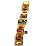 5 Mukhi Rudraksha Bracelet With Designer & Stone Studded Om In Gold Plated Metal (1 Pc)