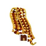 rudraksha bracelet with golden caps 2 lines 2