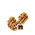 rudraksha bracelet with golden caps 2 lines 3