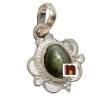 silver cats eye pendant 1