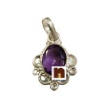 silver pendant amethyst 1