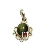 silver pendant cats eye 1