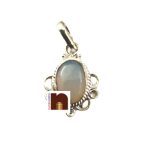 silver pendant opal