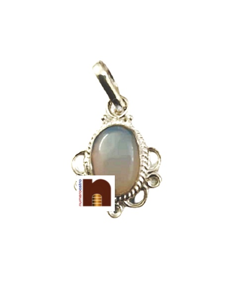 silver pendant opal