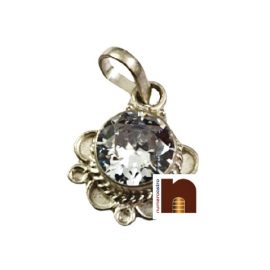 Zircon Crystal Gemstone Pendant In Pure Silver With Lab Certificate (1 Pc)