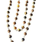 tiger eye mala 54 beads with chain