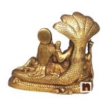 vishnuji laxmiji on sheshnaag brass 15cms 3wm