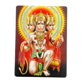 3D Magnetic Sticker | Lord Hanuman Ji Idol in Polyresin for Home Decoration | Fridge Etc (9.5 Cms) (1 Pc)