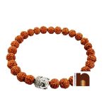 5 Mukhi Rudraksha Bracelet With Buddha Head wm