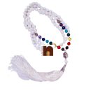 7 CHAKRA WHITE AGATE MALA wm