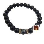 Black Agate Hakik Bracelet WM Snowflake