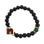 Black Agate Hakik Bracelet With Malachite 2 wm