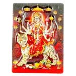 3D Magnetic Sticker | Goddess Durga in Polyresin for Home Decoration | Fridge Etc (9.5 Cms) (1 Pc)