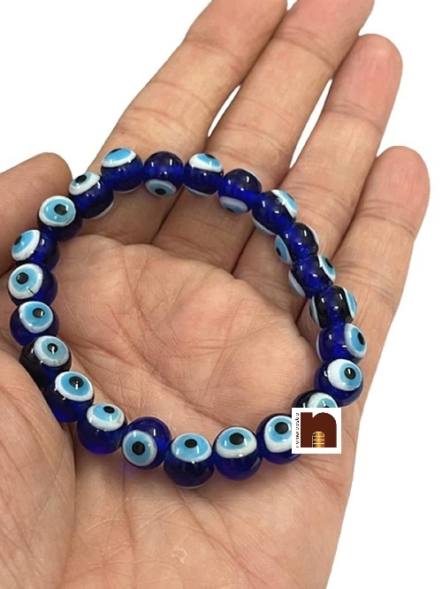 Pure Silver Round Gold Plated Evil Eye Bracelet – Curio Cottage