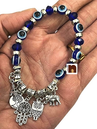 Handmade Murano Bracelet, Adjustable Bracelet, Evil Eye Jewelry –  Evileyefavor