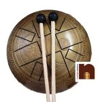 Happy Drum Engraved In Brass 10 Inches wm
